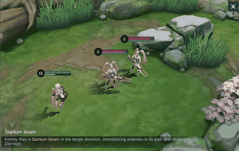 Starlium Beam in-game demonstration