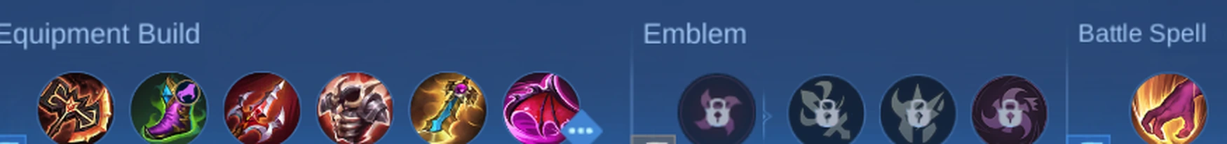 Lancelot setup 3 in-game equipment emblem and battle spell