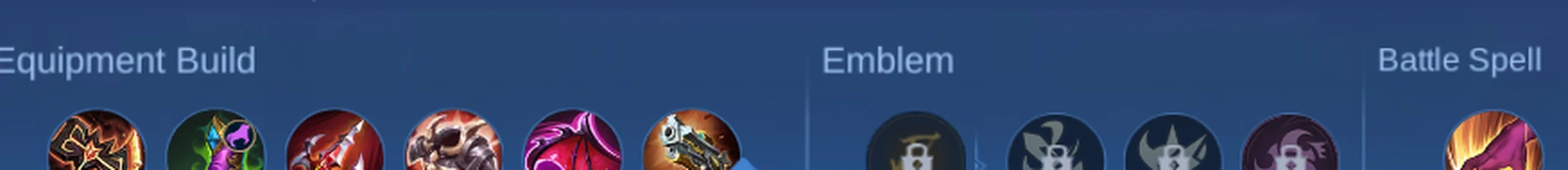 Lancelot setup 5 in-game equipment emblem and battle spell
