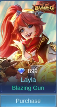 Blazing Gun Layla skin card