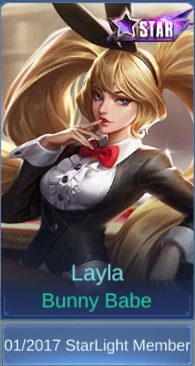 Bunny Babe Layla skin card
