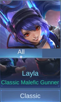 Classic Malefic Gunner Layla skin card