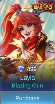 Blazing Gun Layla skin card
