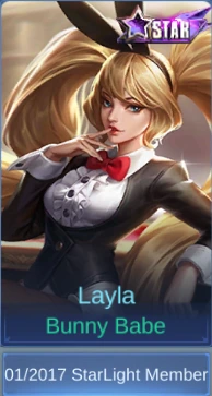 Bunny Babe Layla skin card