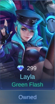 Green Flash Layla skin card