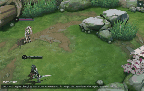 Momentum in-game demonstration