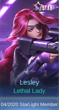 Lethal Lady Lesley skin card in-game