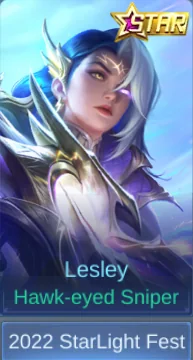Hawk-eyed Sniper Lesley skin card in-game