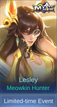 Meowkin Hunter Lesley skin card in-game
