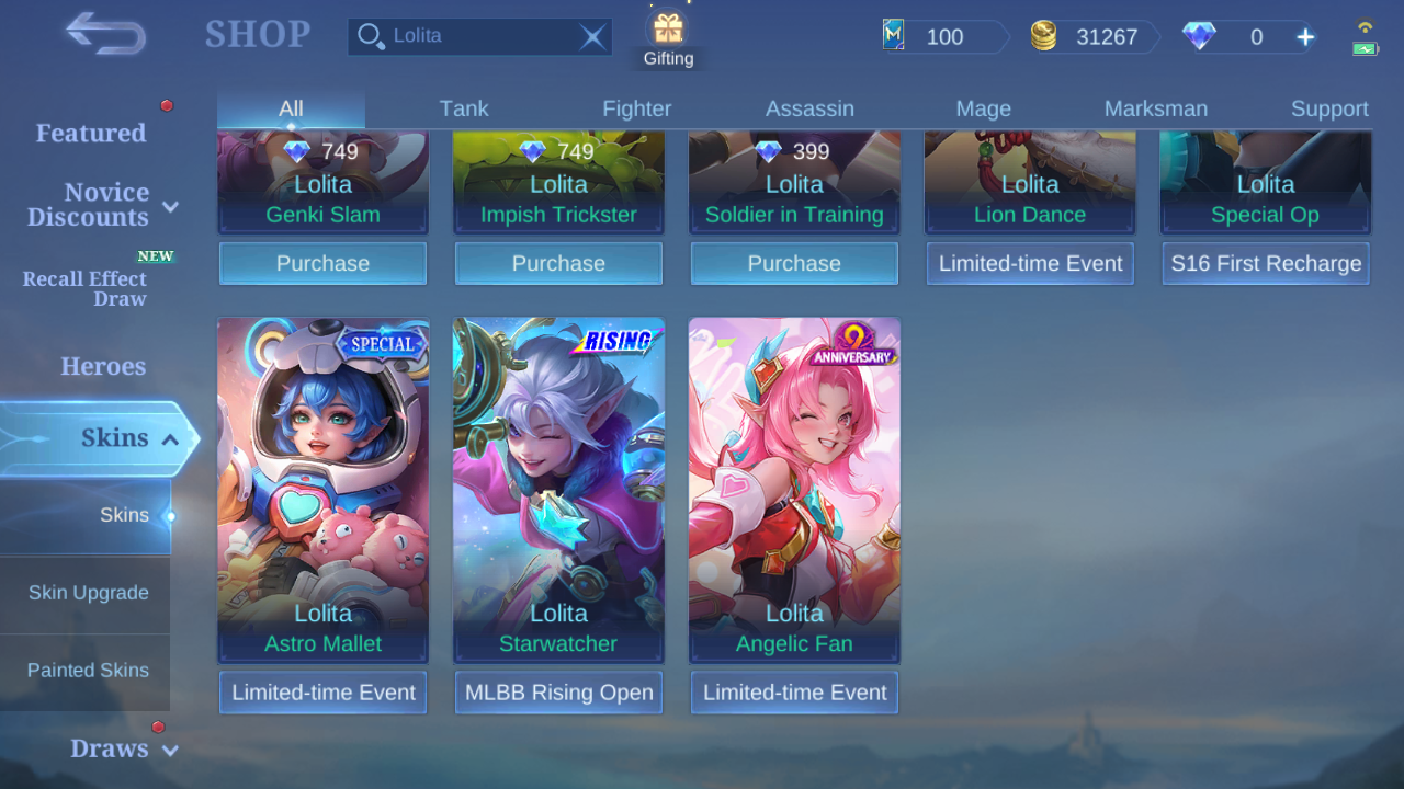 Current in-game Lolita skin Shop snapshot 2
