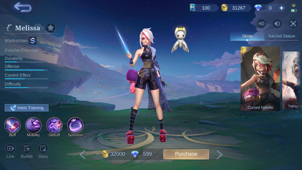 Melissa Marksman hero page in-game