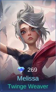 Twinge Weaver Melissa skin card in-game