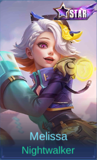 Nightwalker Melissa skin card in-game