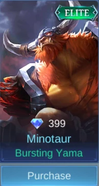 Bursting Yama Minotaur skin card