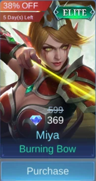 Miya Burning Bow skin preview