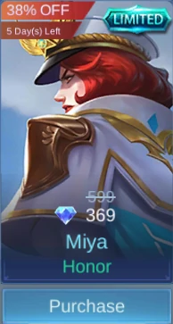 Miya Honor skin preview