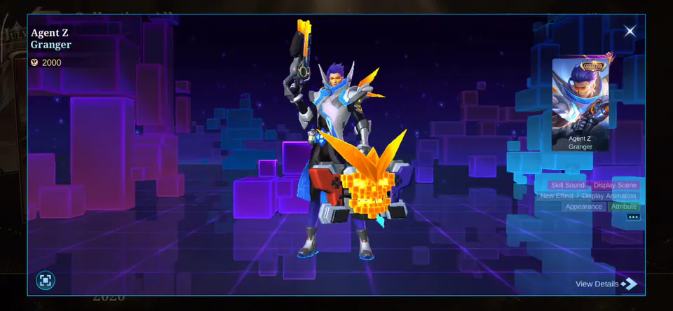 MLBB Granger Agent Z Collection Album skin showcase