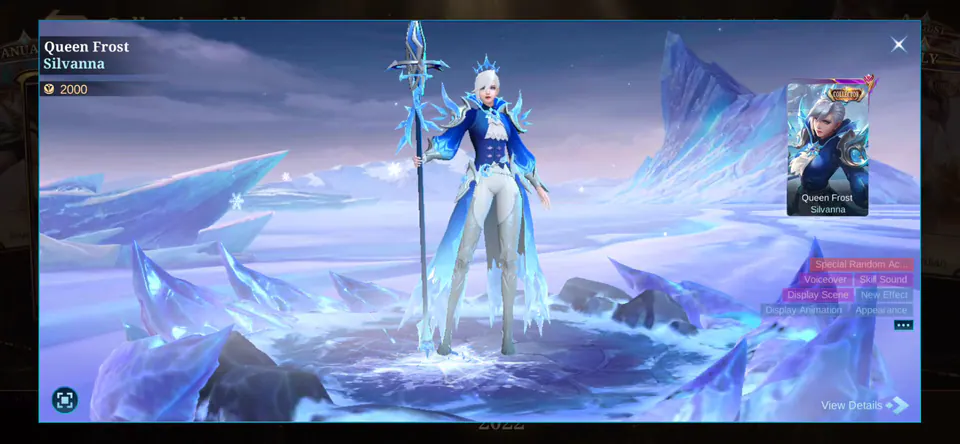 MLBB Silvanna Queen Frost Collection Album skin showcase