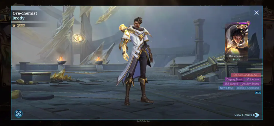 MLBB Brody Ore-chemist Collection Album skin showcase