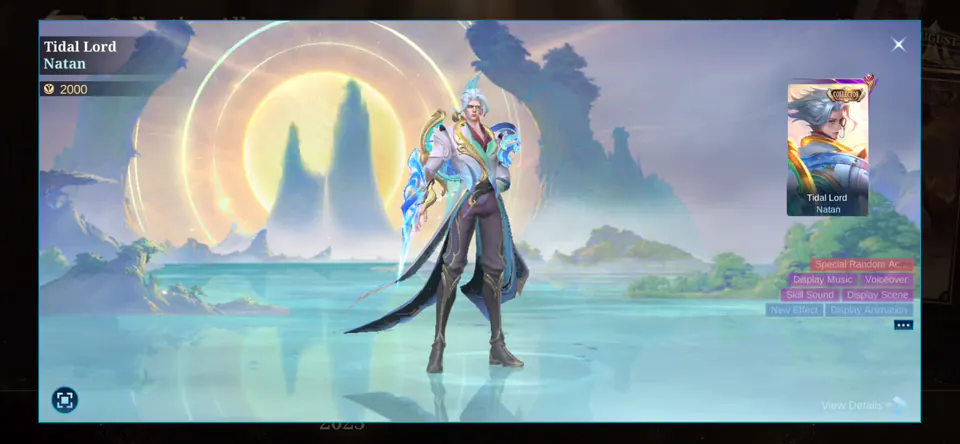 MLBB Natan Tidal Lord Collection Album skin showcase
