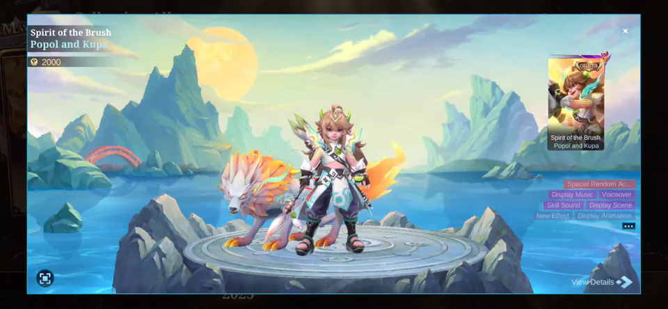 MLBB Popol and Kupa Spirit of the Brush Collection Album skin showcase