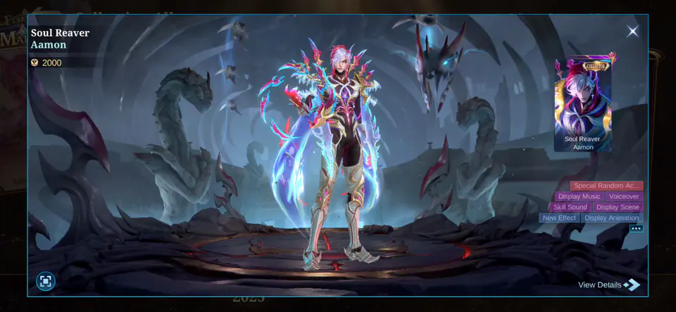 MLBB Aamon Soul Reaver Collection Album skin showcase