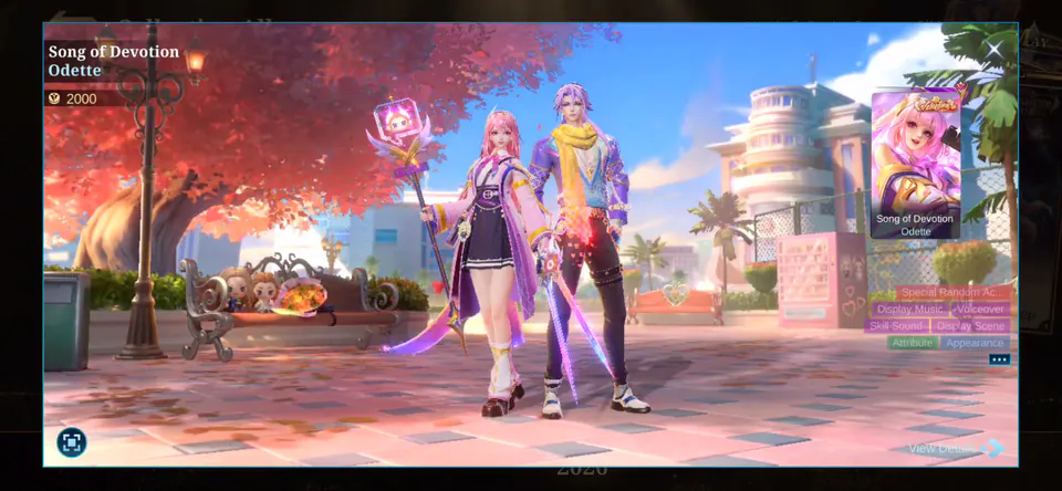 MLBB Odette Song of Devotion Collection Album skin showcase