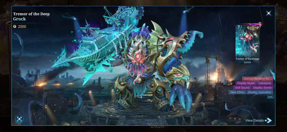 MLBB Grock Tremor of the Deep Collection Album skin showcase