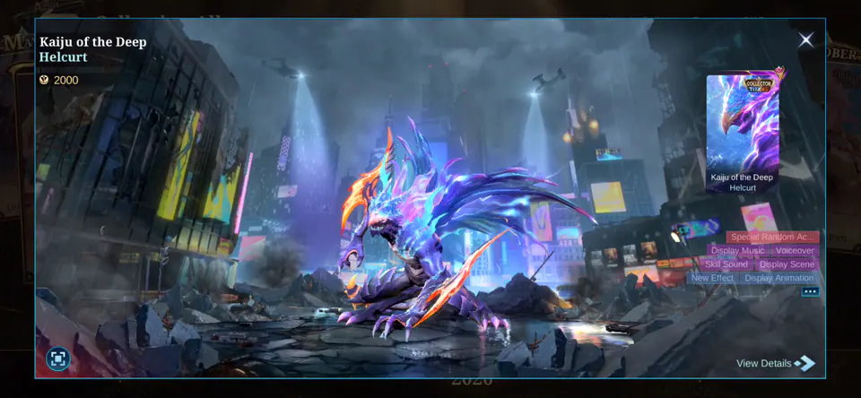MLBB Helcurt Kaiju of the Deep Collection Album skin showcase