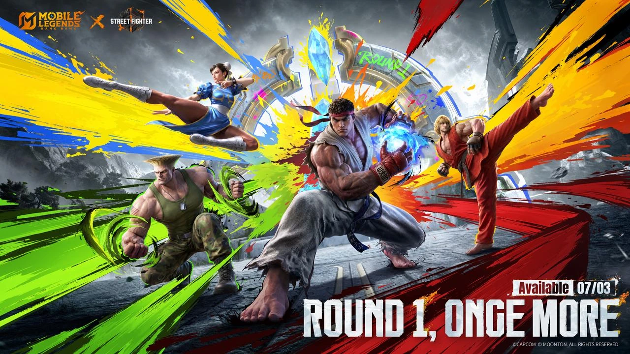 Official MLBB and Street Fighter 6 collaboration artwork