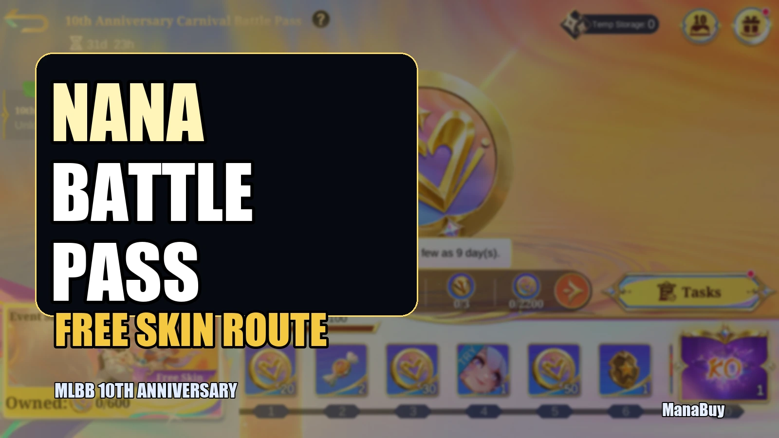 MLBB Nana Stardust Dreamer Guide: Battle Pass EXP, 600 Coins and Epic Chests