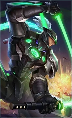 Saber Force Warrior MLBB skin portrait