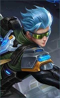 Gusion Cyber Ops MLBB skin portrait