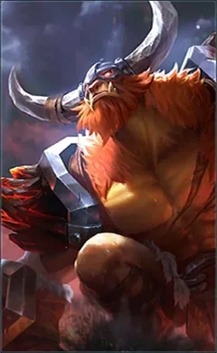 Minotaur Bursting Yama MLBB skin portrait