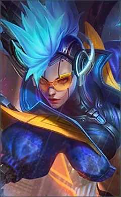 Karrie Neon Lightwheel MLBB skin portrait