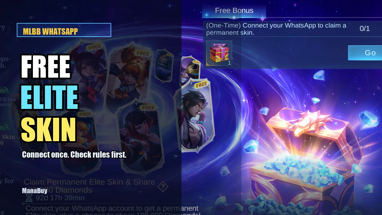 MLBB WhatsApp Free Elite Skin Event: Connect, Claim and Share Diamonds