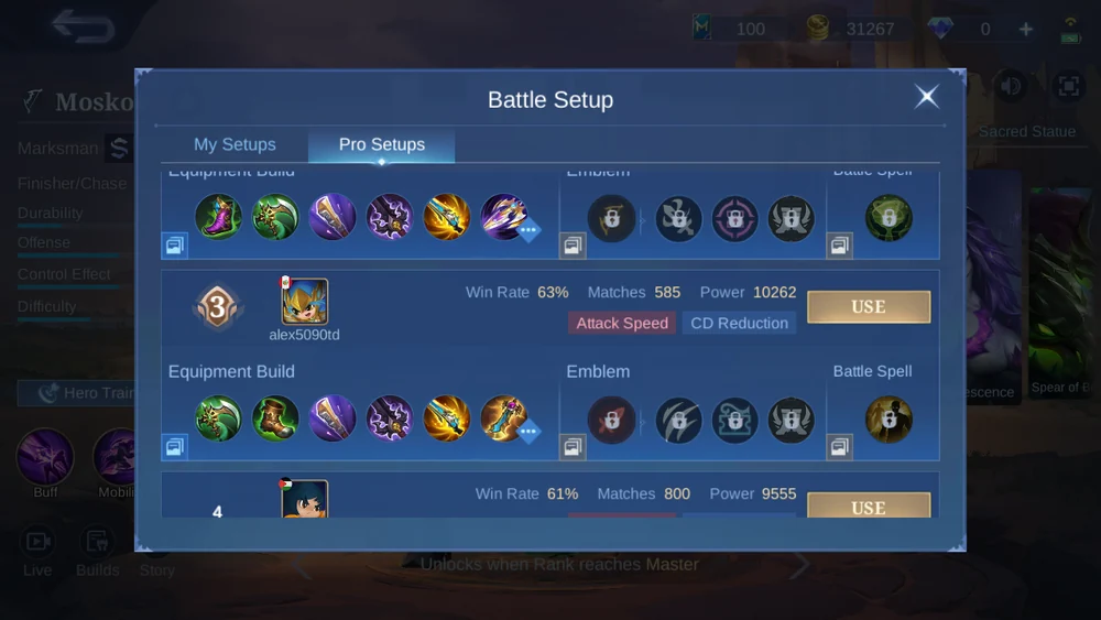 Moskov in-game Pro Setup snapshot 2
