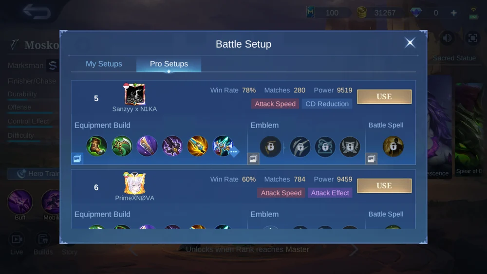 Moskov in-game Pro Setup snapshot 4
