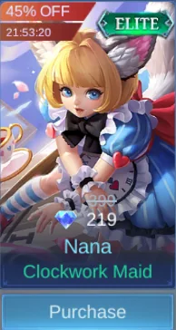Clockwork Maid skin preview in Nana skin table