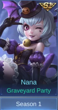 Graveyard Party skin preview in Nana skin table