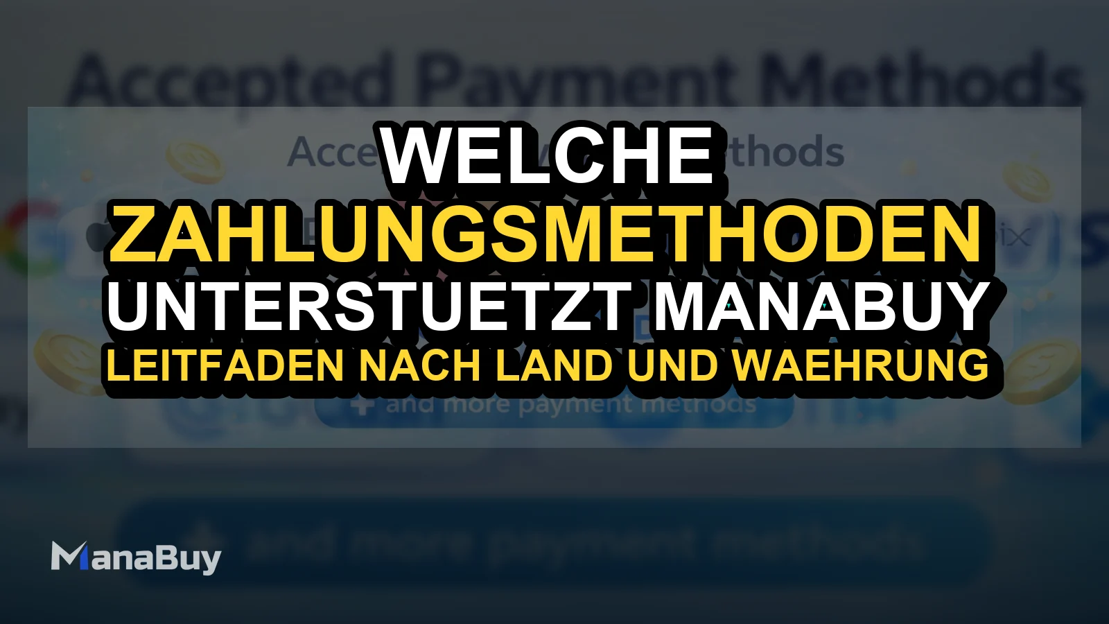 Welche Zahlungsmethoden unterstützt ManaBuy? Leitfaden nach Land und Währung