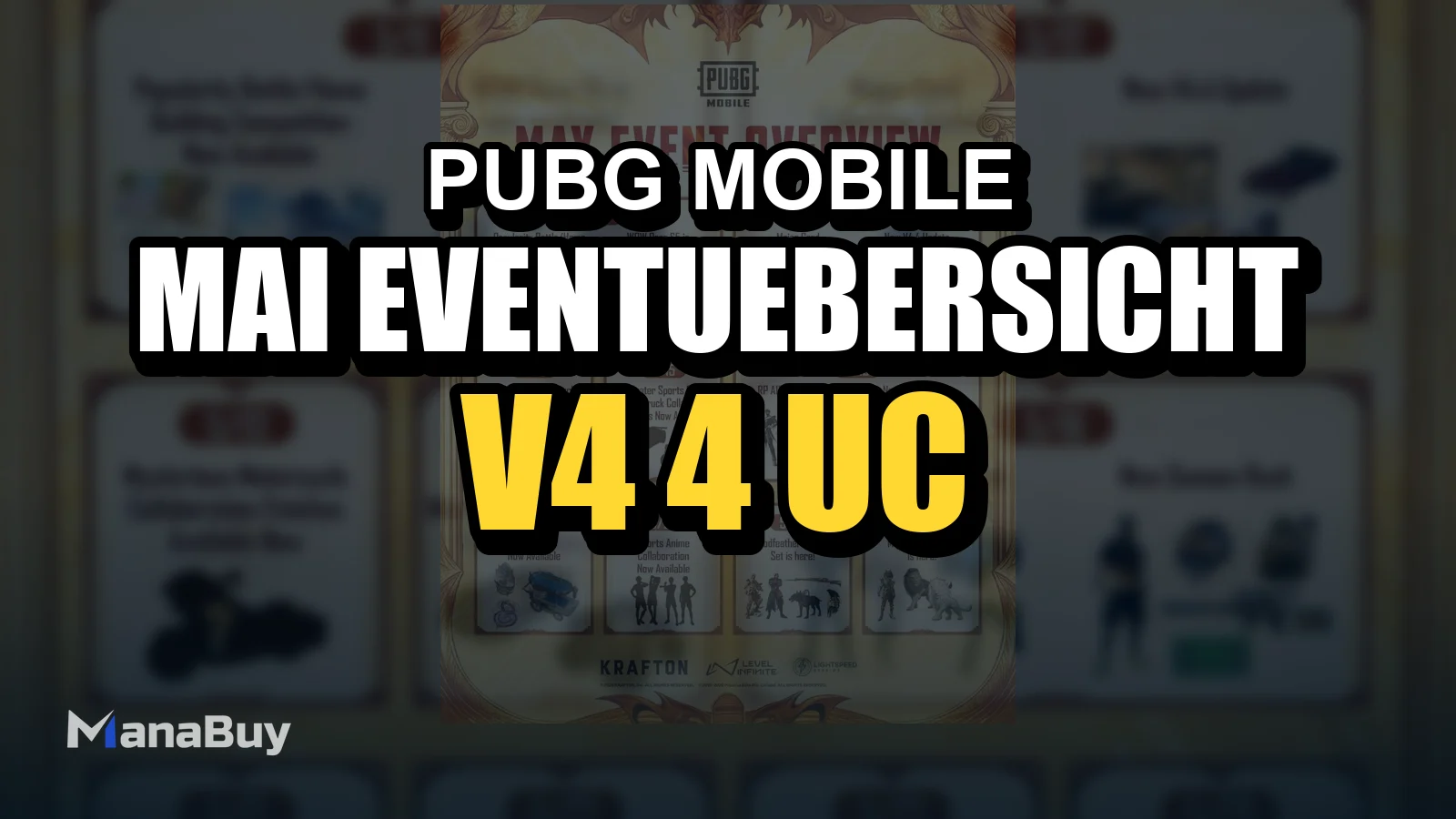 PUBG MOBILE Mai-Eventübersicht: V4.4 und UC-Planungsleitfaden