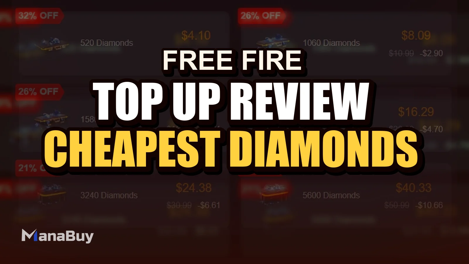Free Fire Top Up Guide | ManaBuy Review : Cheapest Diamonds & $8 Coupon