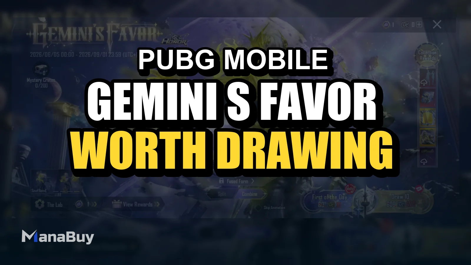 PUBG MOBILE Gemini's Favor Skin: Is It Worth Drawing?