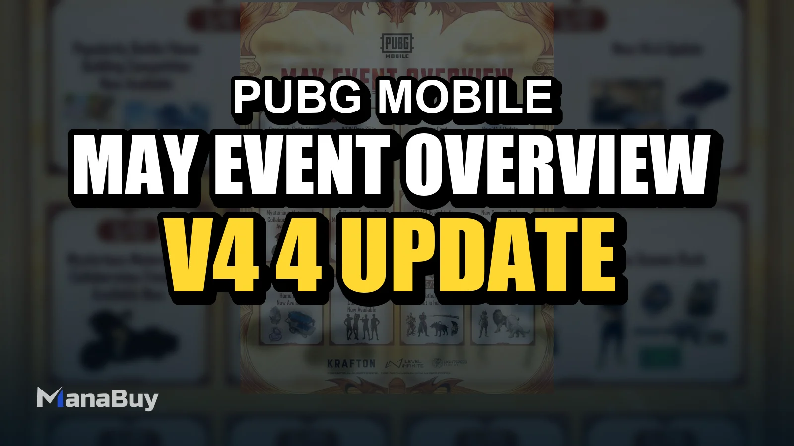 PUBG MOBILE May Event Overview: V4.4 Update, RP A19, Collaborations, and UC Guide