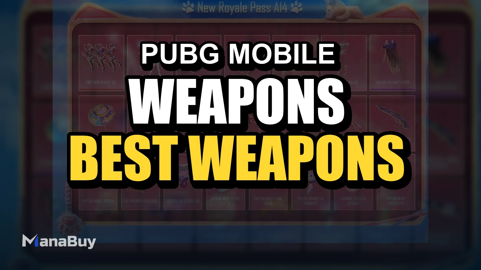 PUBG Mobile Season 14 Royale Pass A14 – Mythic Sweetbite Beastie Set & Legendary Weapons