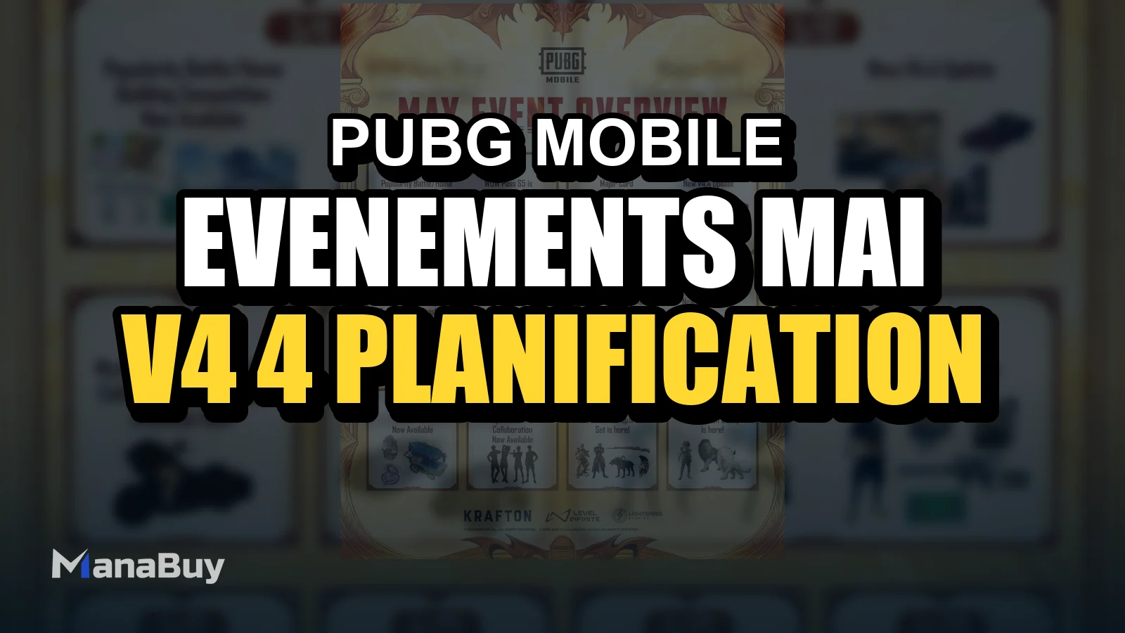 Guide des événements PUBG MOBILE de mai : V4.4 et planification UC