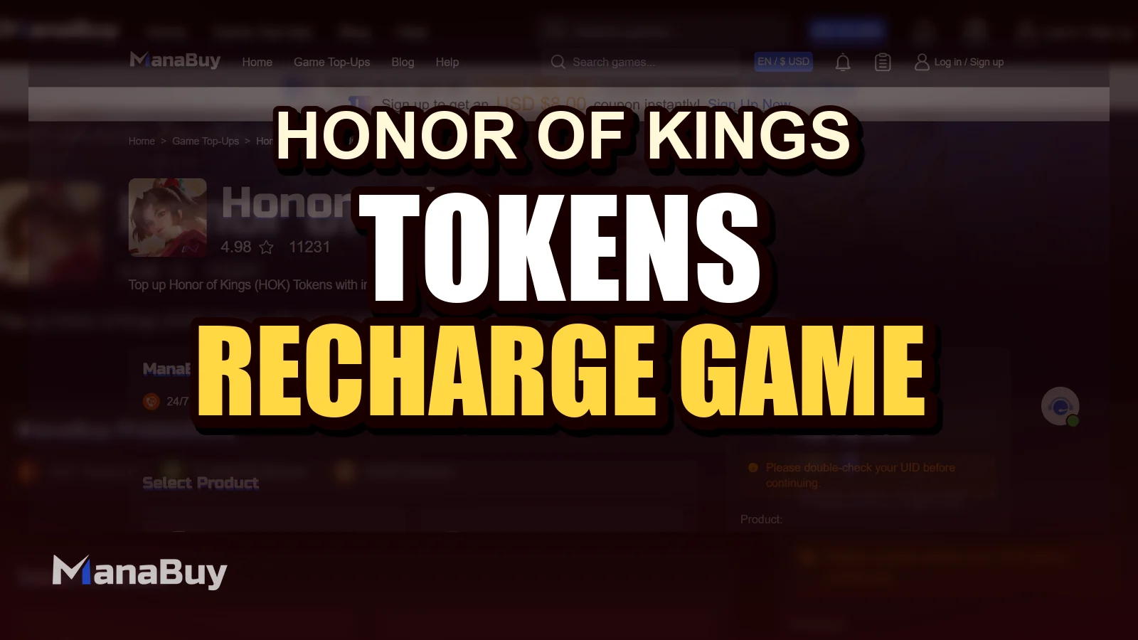 Guide des Tokens Honor of Kings : recharge in-game et ManaBuy