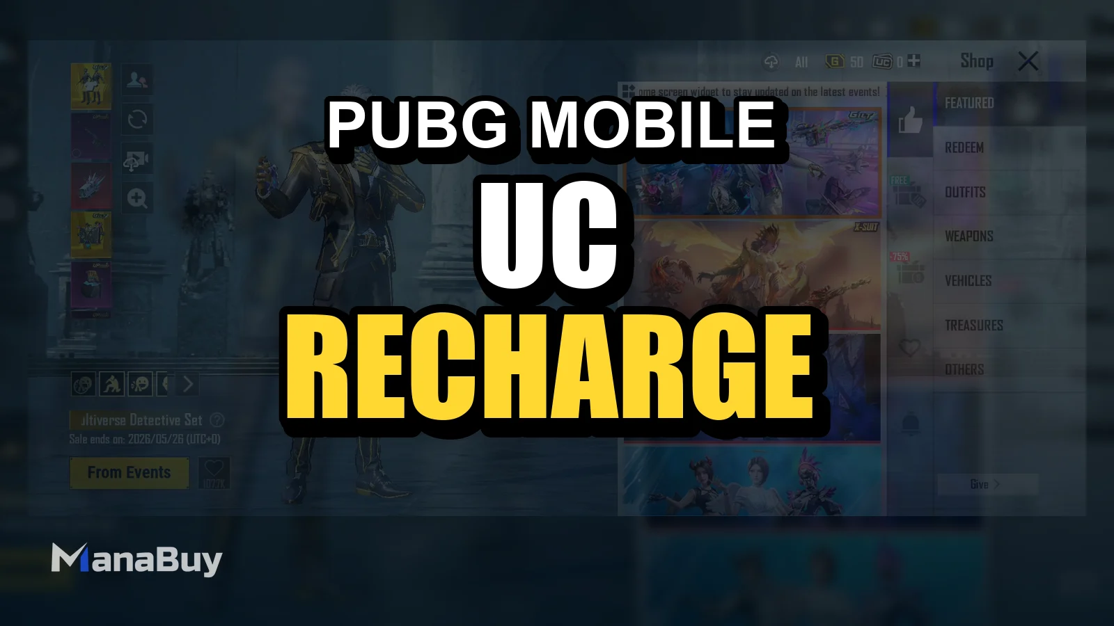 Comment recharger des UC PUBG MOBILE sur ManaBuy