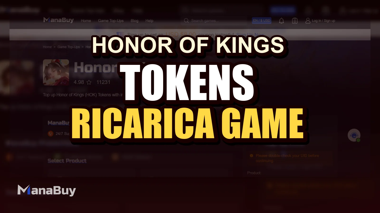 Guida Honor of Kings Tokens: ricarica in-game e ManaBuy